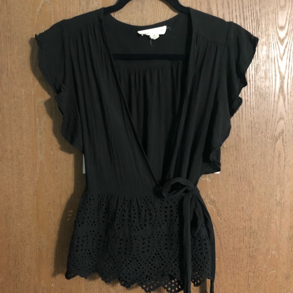 love stitch wrap blouse